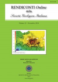 Rendiconti Online della Società Geologica Italiana - Vol. 32/2014