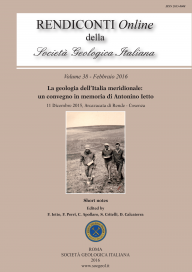 Rendiconti Online della Società Geologica Italiana - Vol. 38/2016